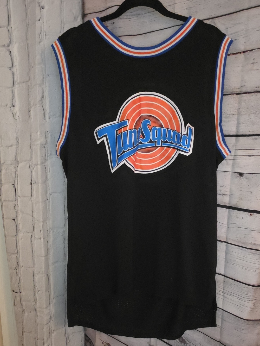 NBA Black Basketball Jersey with Blue & Orange Trim